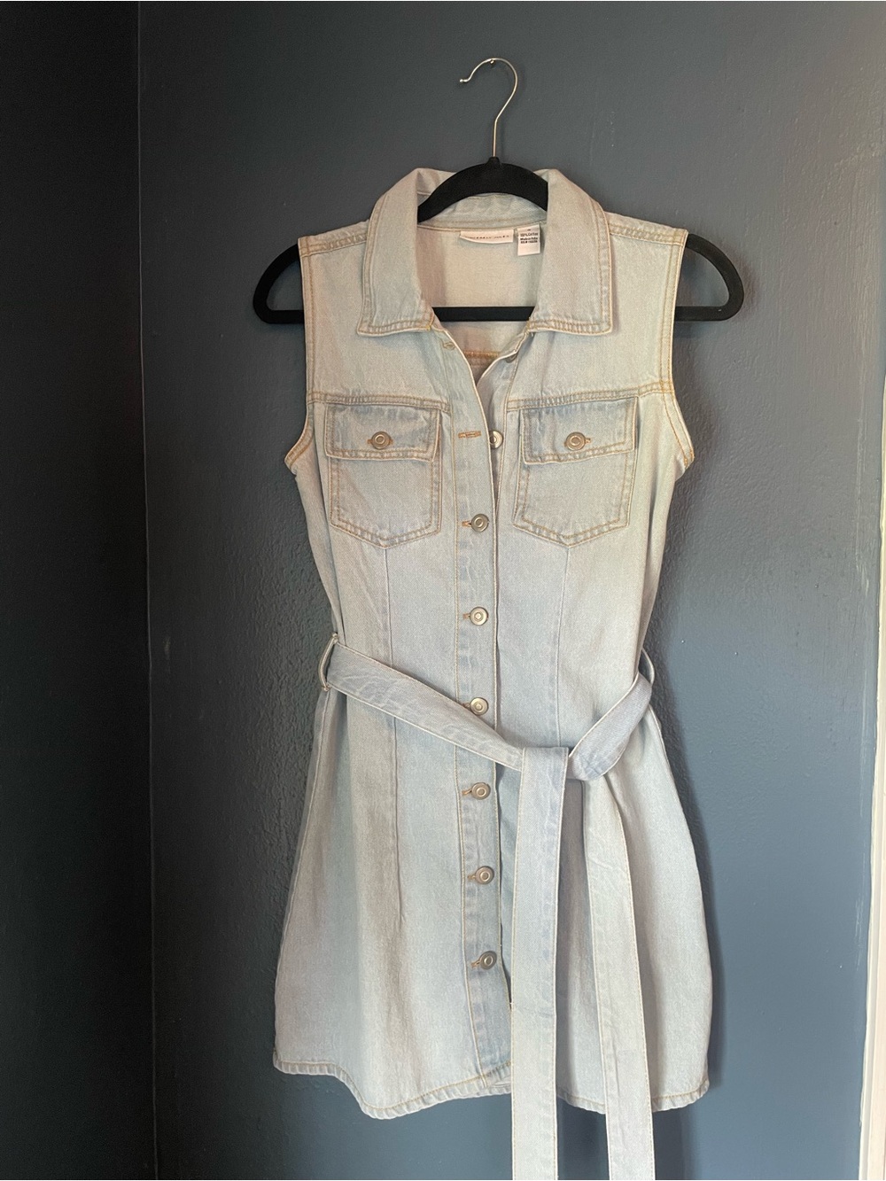 Sincerely Jules Light Wash Denim Dress in Light Blue